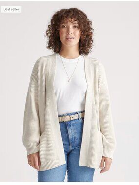 Quince 100% Organic Cotton Oversized Cardigan Size XS